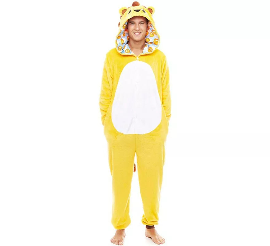 Disfraz de Pijama Lorenzo León amarillo para adultos