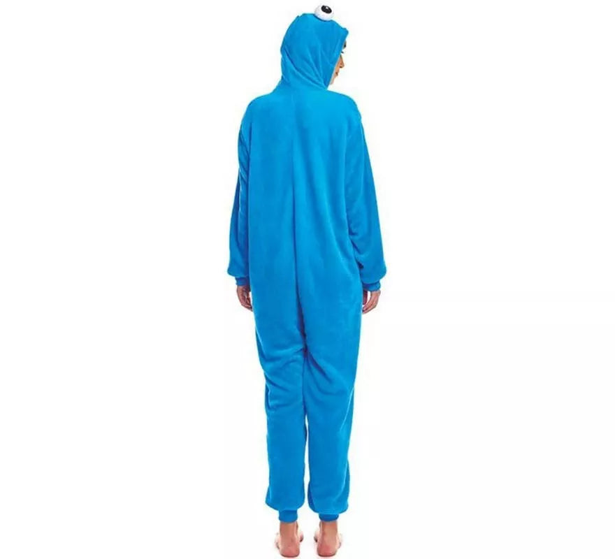 Disfraz de Pijama Monstruo azul ojos grandes para mujer
