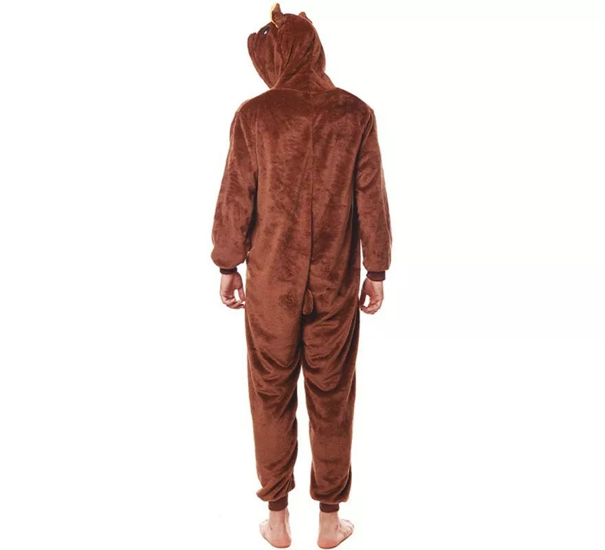 Disfraz de Pijama Oso marrón oscuro para adultos
