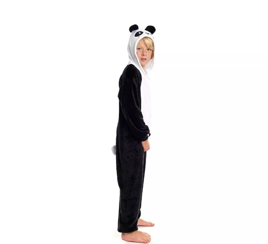 Disfraz de Pijama Oso Panda con capucha para niño