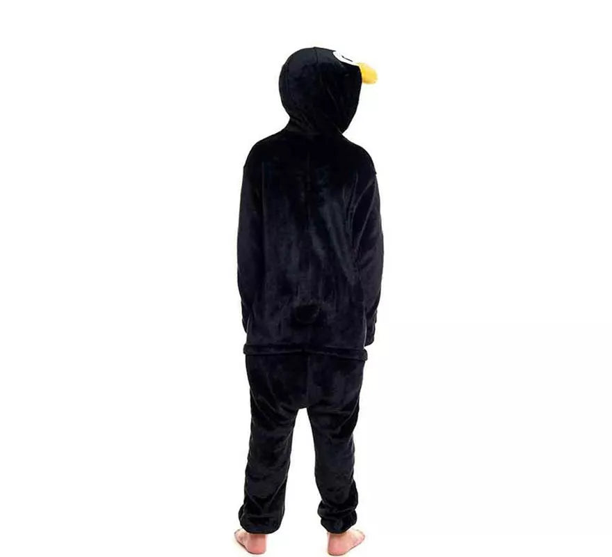 Translation missing: en.Disfraz de Pijama Pingüino con capucha y pico para niño