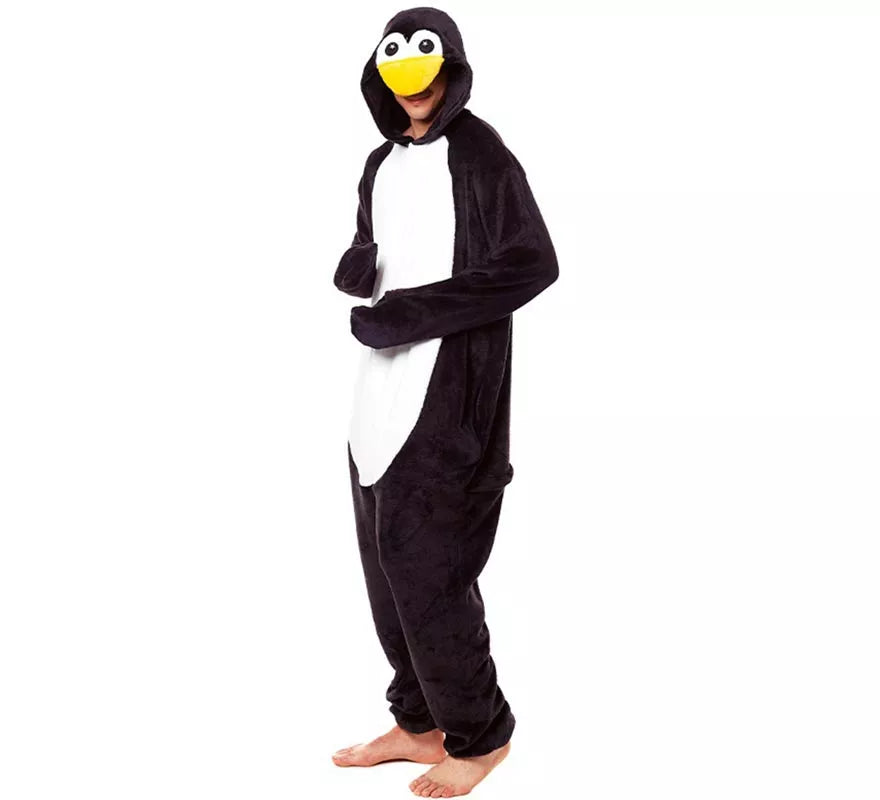Disfraz de Pijama Pingüino pico amarillo para adultos