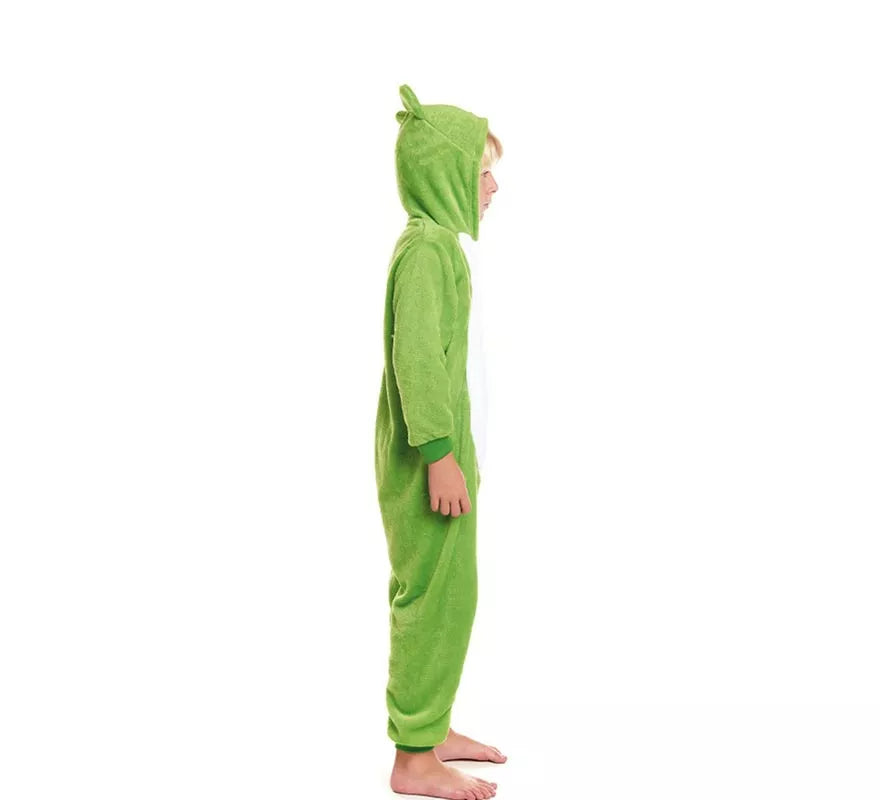 Disfraz de Pijama Rana verde con capucha para niño
