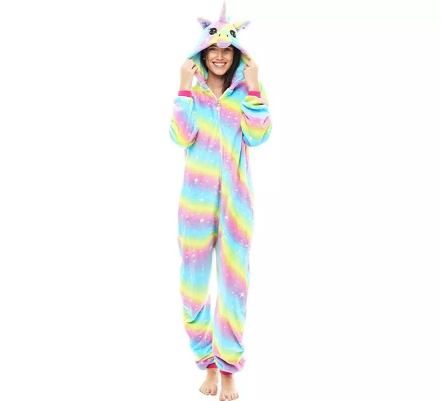 Disfraz de Pijama Unicornio Arcoíris para adultos