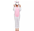Disfraz de Pijama Unicornio blanco y rosa para adultos