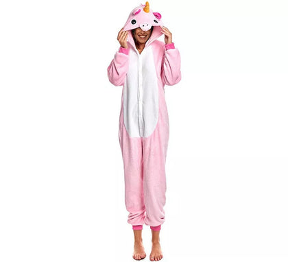 Disfraz de Pijama Unicornio rosa para adultos