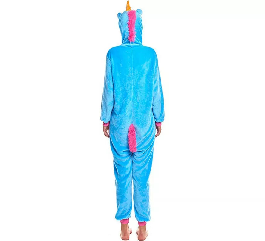 Disfraz de Pijama Unicornio turquesa para adultos
