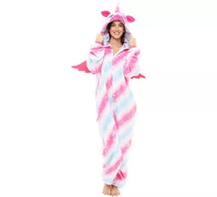 Uri Unicorn Pajama Costume with Wings for Adults