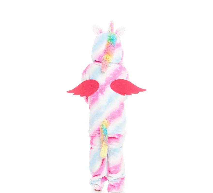 Disfraz de Pijama Uri Unicornio con capucha y alas para niña