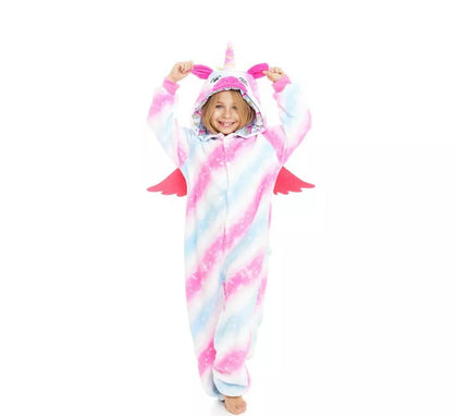 Disfraz de Pijama Uri Unicornio con capucha y alas para niña