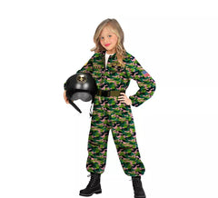 Fighter Jet Aircraft Pilot Costume for Girl
