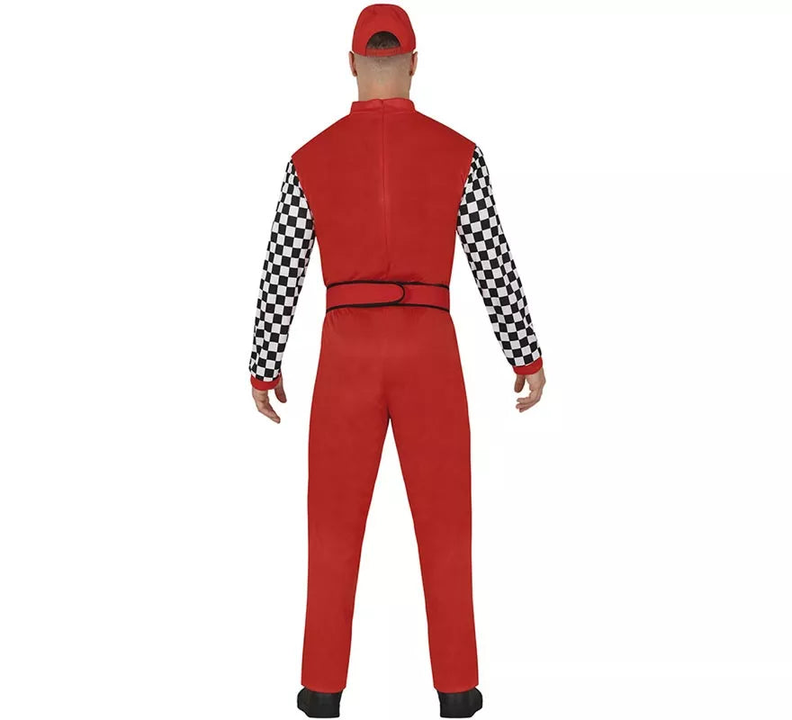 Disfraz de Piloto de Fórmula 1 rojo para hombre