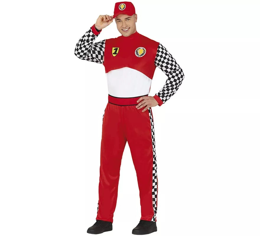 Translation missing: en.Disfraz de Piloto de Fórmula 1 rojo para hombre