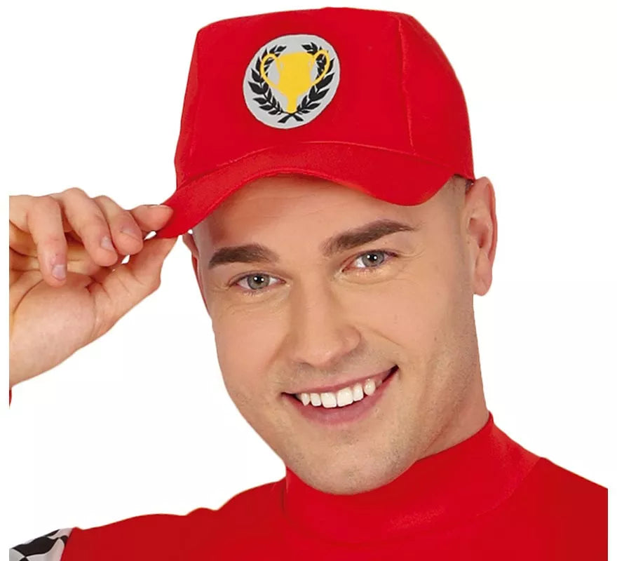 Disfraz de Piloto de Fórmula 1 rojo para hombre