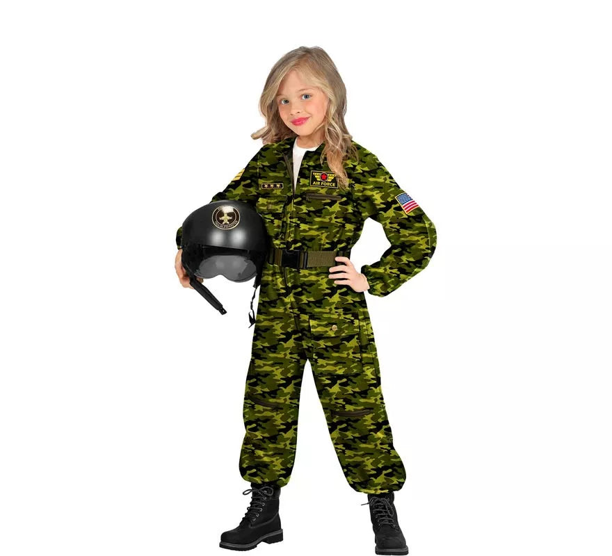 Translation missing: en.Disfraz de Piloto Jet de Combate Camuflaje para niños y adolescente