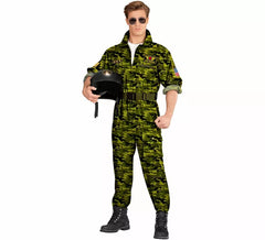 Men's Camouflage Military Pilot Costume