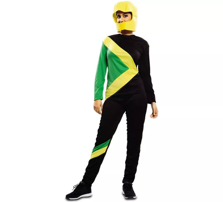 Disfraz de Piloto Trineo Bobsleigh Jamaicano para adultos