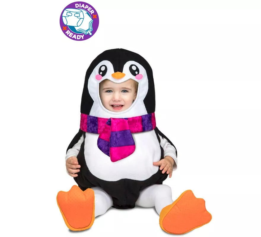 Translation missing: en.Disfraz de Pingüino con bufanda para bebé