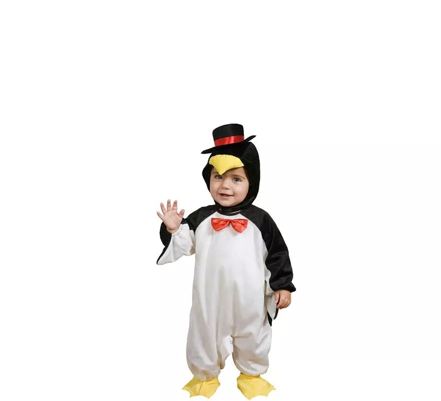 Disfraz de Pingüino con sombrero para bebé