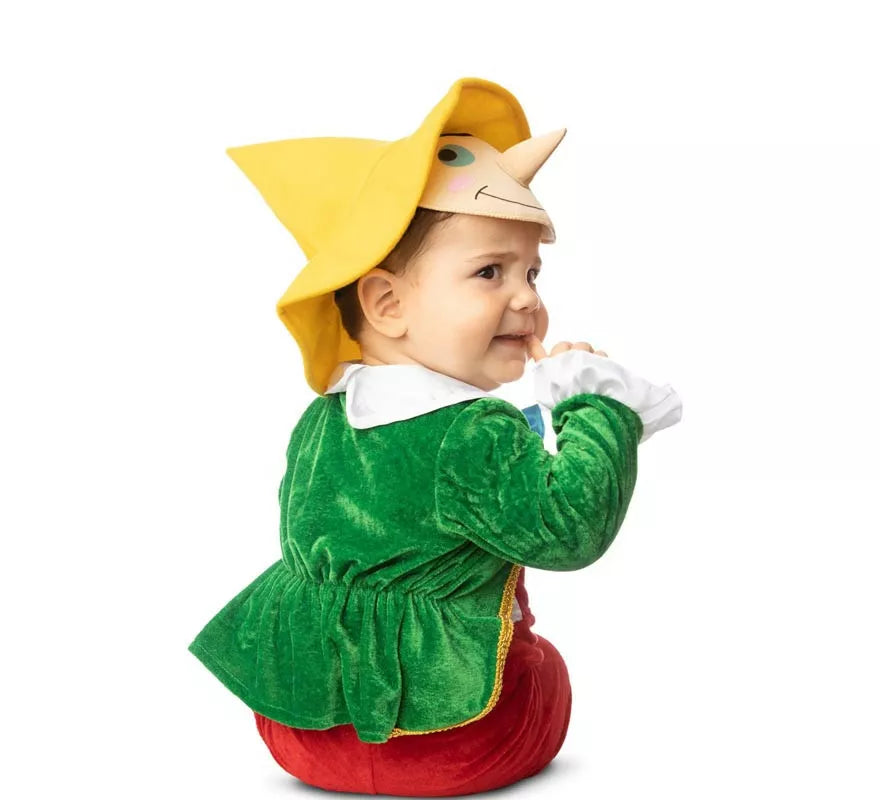 Disfraz de Pinocho con gorro y careta para bebé y niño