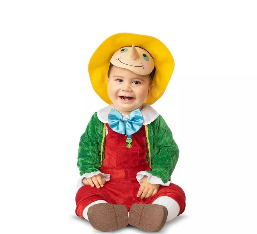 Disfraz de Pinocho con gorro y careta para bebé y niño
