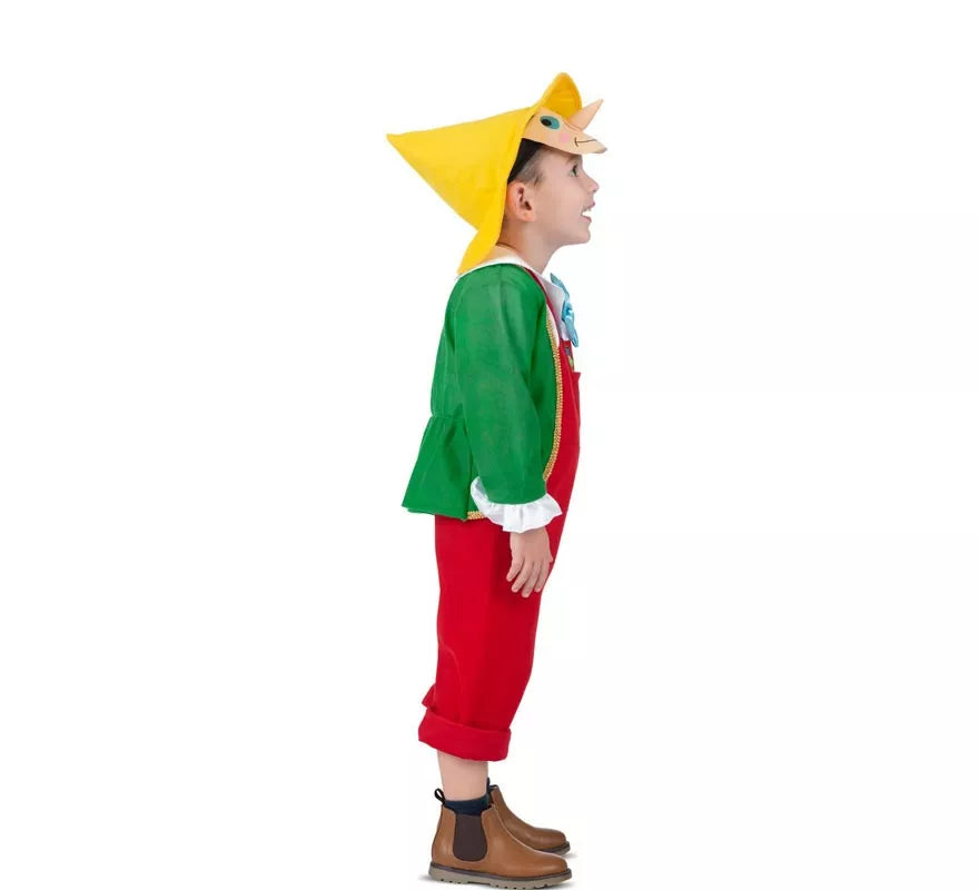 Translation missing: en.Disfraz de Pinocho con gorro y careta para niño
