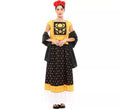 Disfraz de Frida Kahlo amarillo y negro para mujer