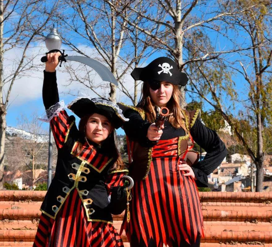 Disfraz de Pirata a rayas para niña