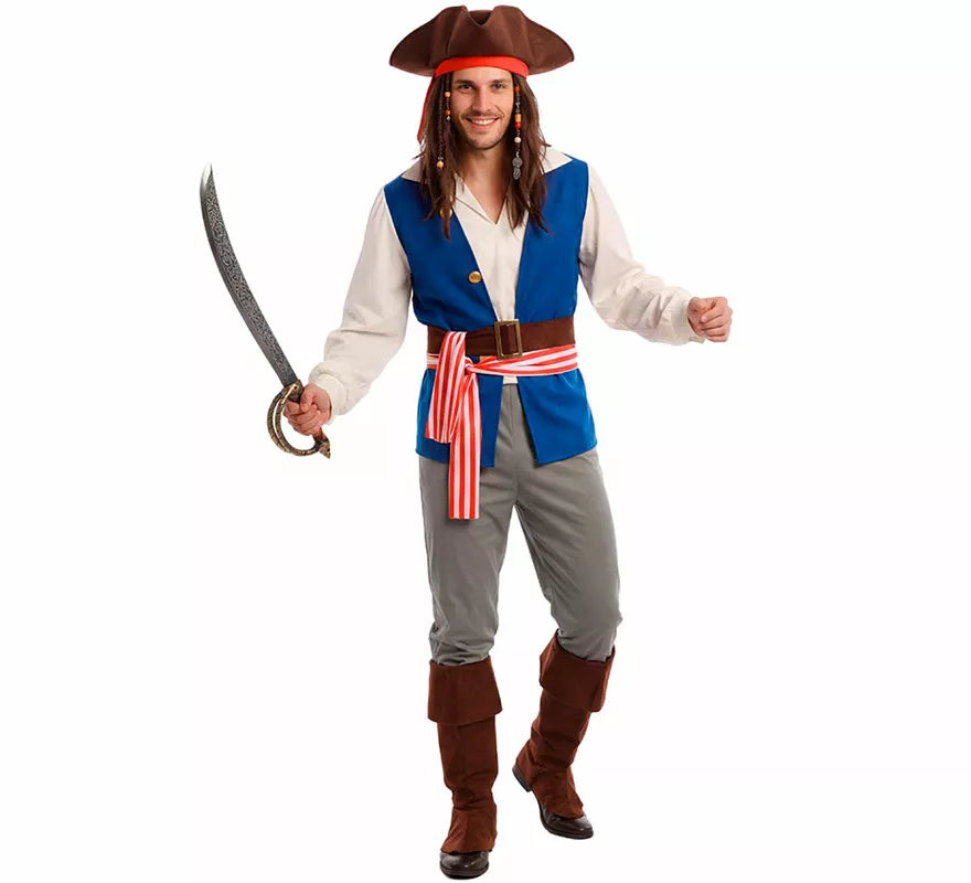 Translation missing: en.Disfraz de Pirata Bucanero Jack para hombre