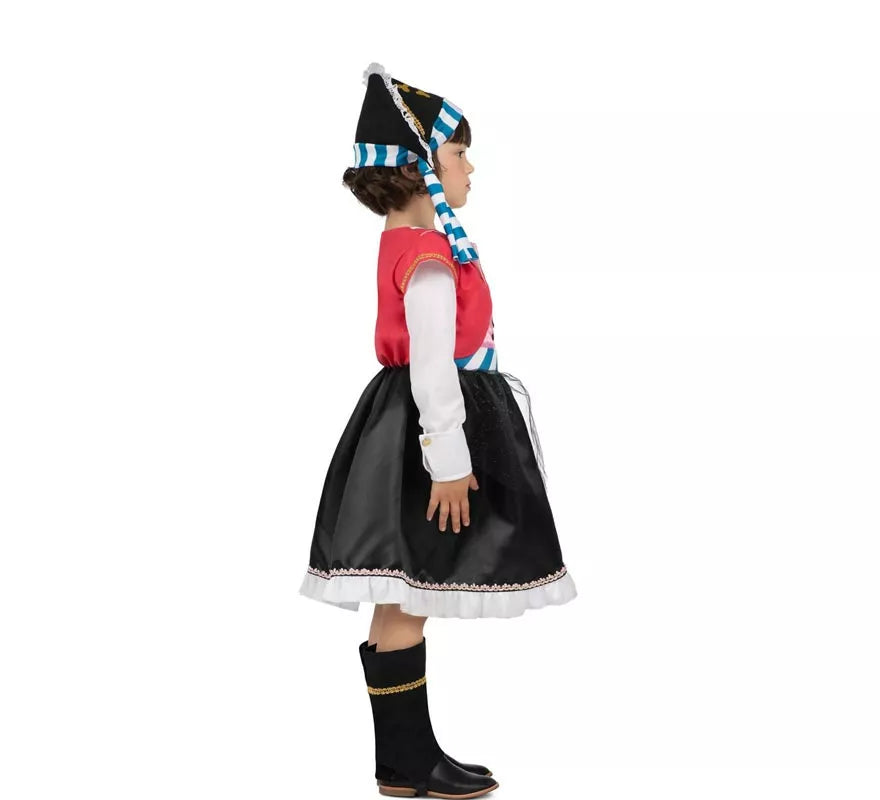 Translation missing: en.Disfraz de Pirata Calavera con gorro para niña