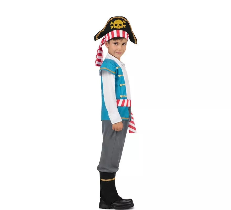 Disfraz de Pirata Calavera con gorro para niño