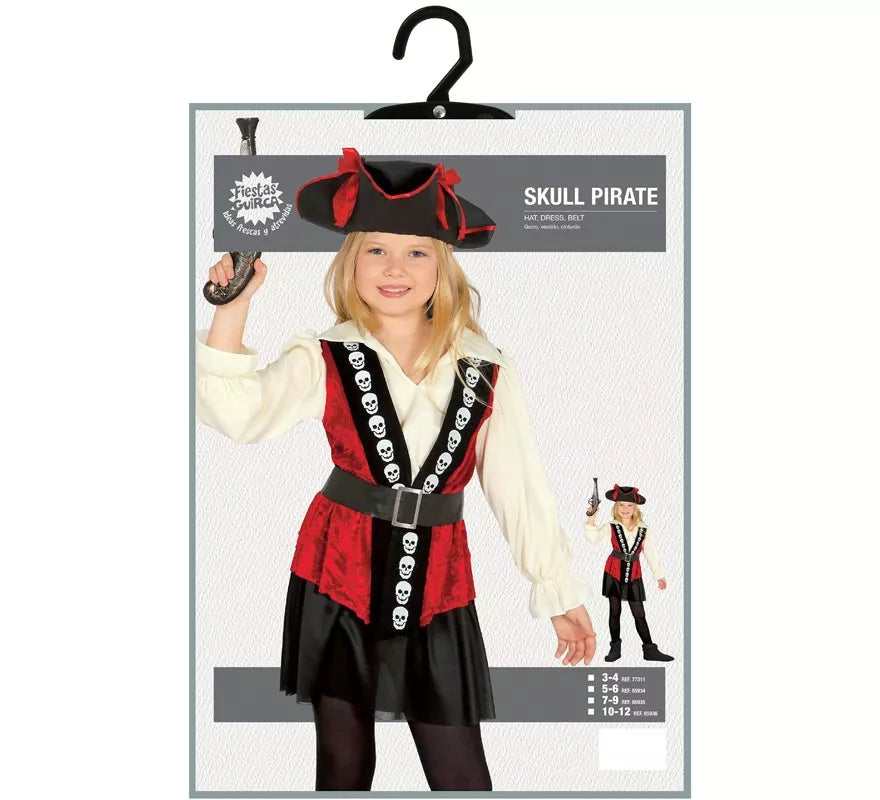 Translation missing: en.Disfraz de Pirata Calavera para niña