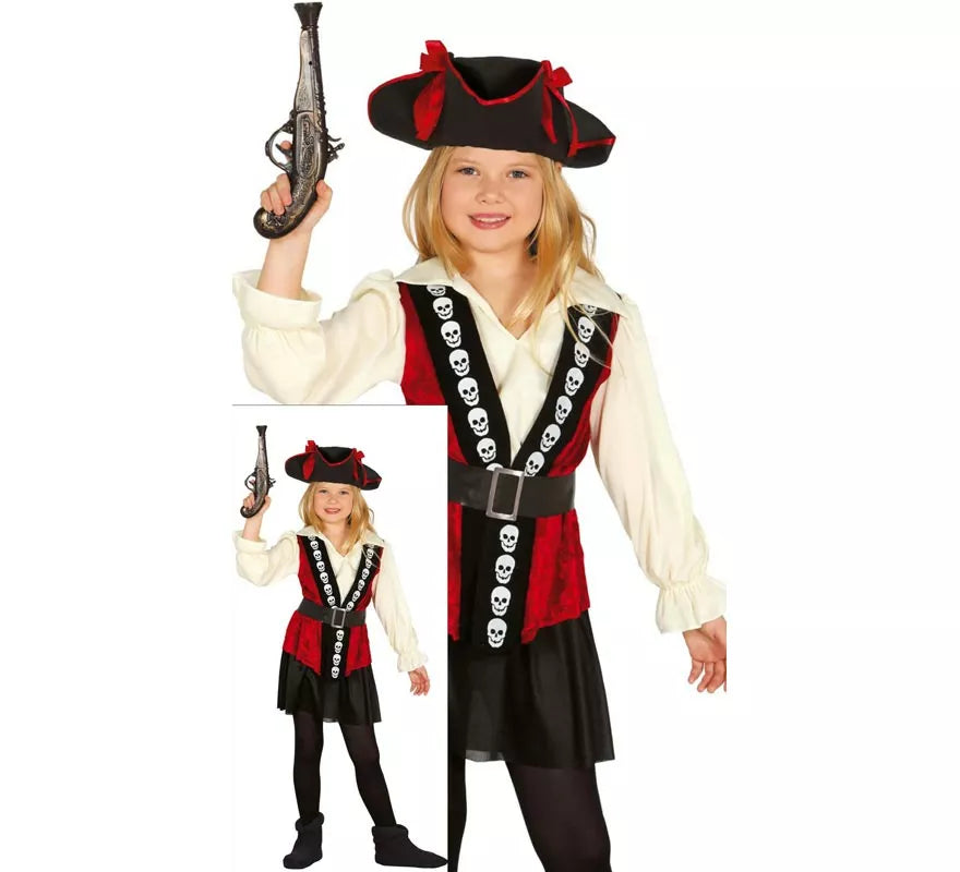 Translation missing: en.Disfraz de Pirata Calavera para niña