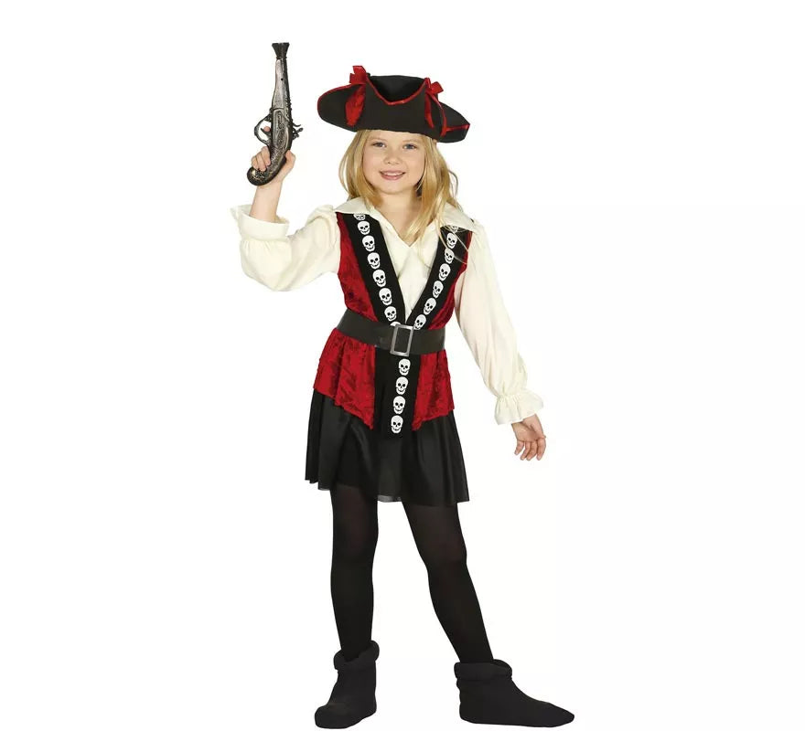 Disfraz de Pirata Calavera para niña