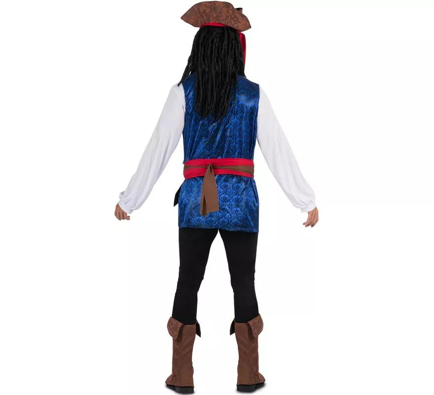 Disfraz de Pirata Caribeño con sombrero para hombre