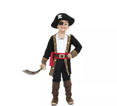 Fato de Casaca pirata preto para menino