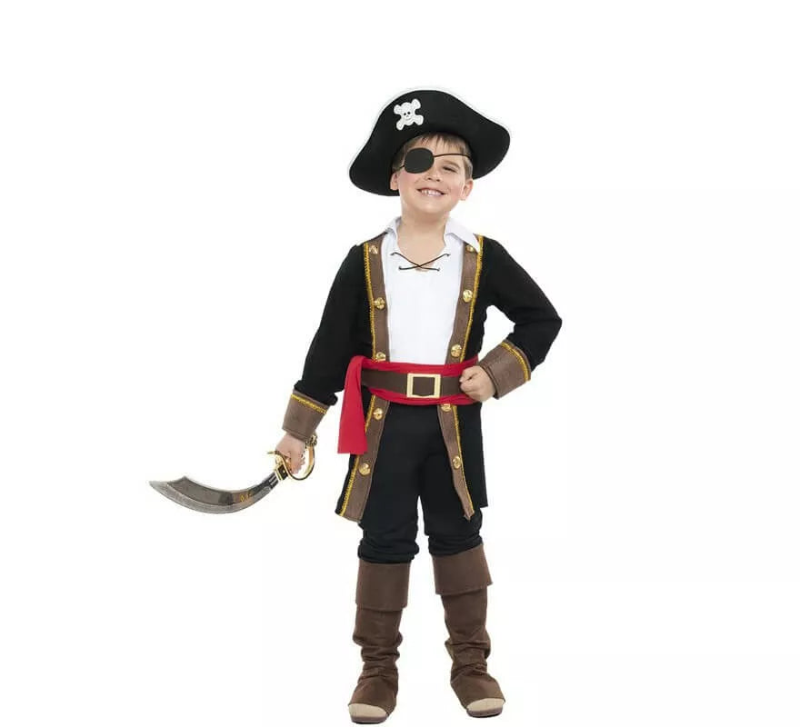 Disfraz de Pirata Casaca Negra para niño