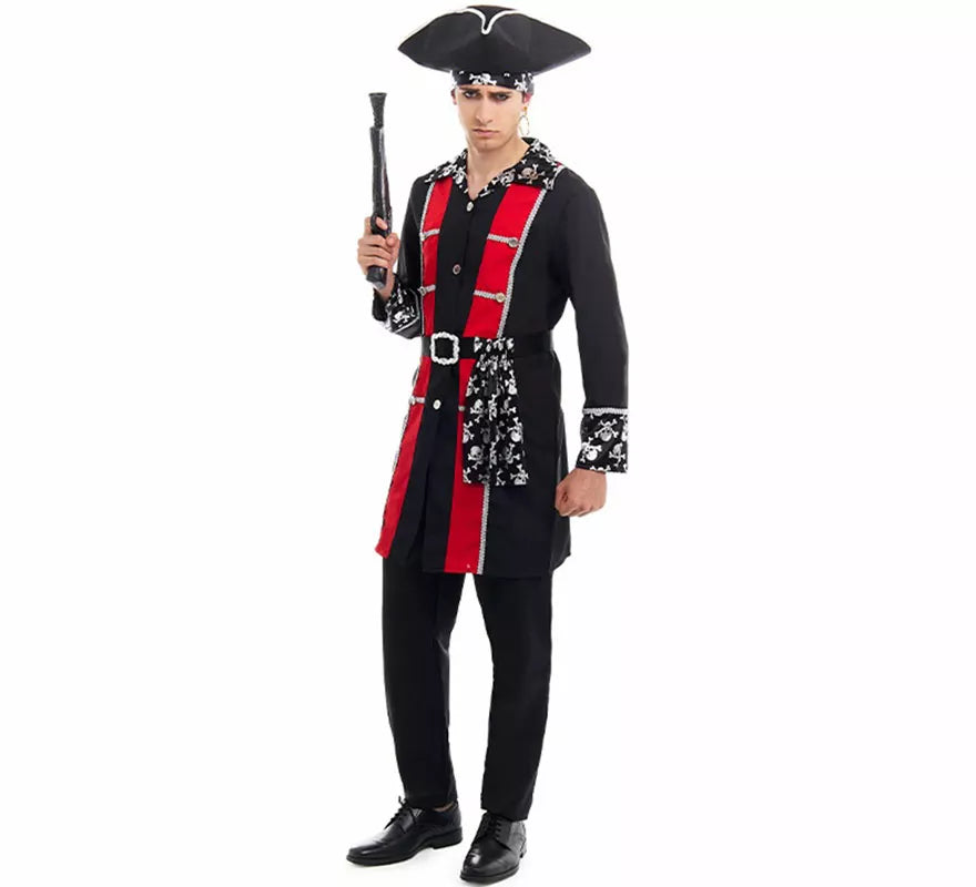 Disfraz de Pirata Casaca plata para hombre