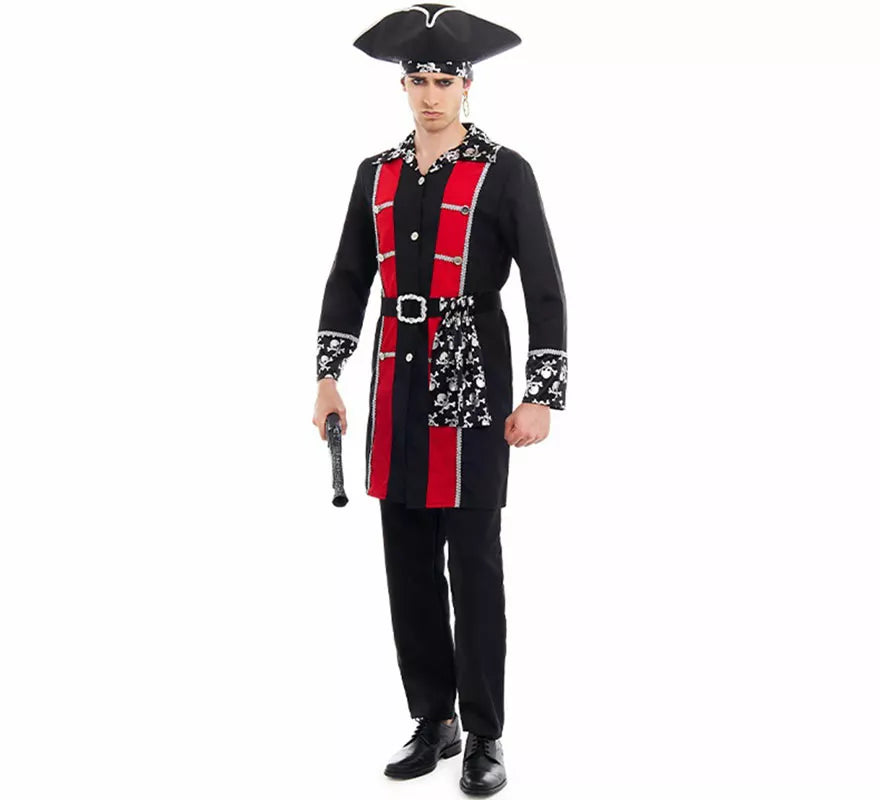 Disfraz de Pirata Casaca plata para hombre