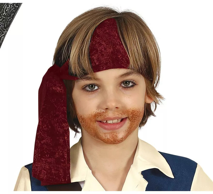 Disfraz de Pirata con chaleco azul para niño