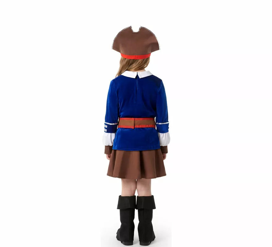 Translation missing: en.Disfraz de Pirata con Chaqueta azul para niña