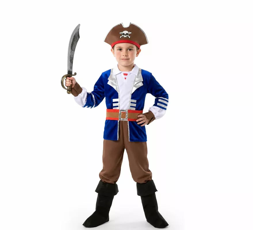 Translation missing: en.Disfraz de Pirata con Chaqueta azul para niño