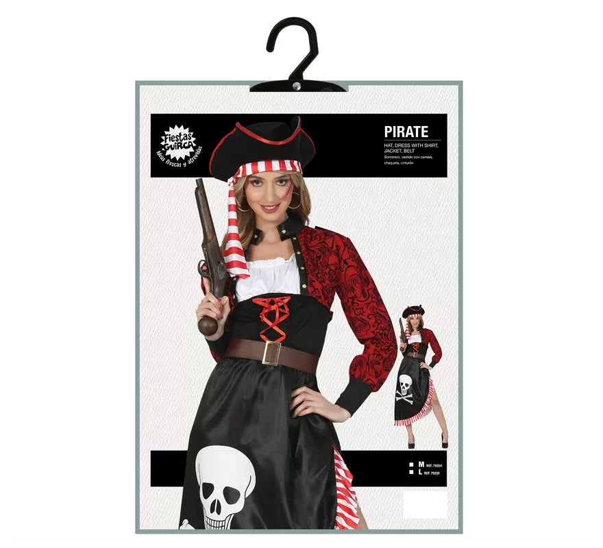 Disfraz de Pirata con Falda para Mujer