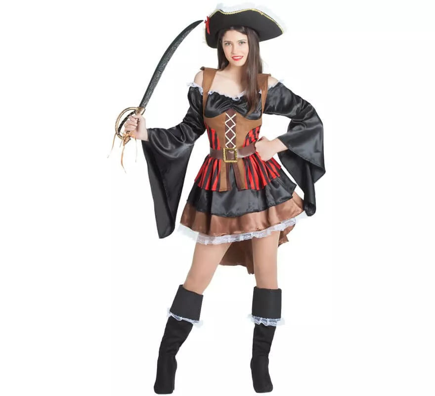 Disfraz de Pirata con Volantes para mujer