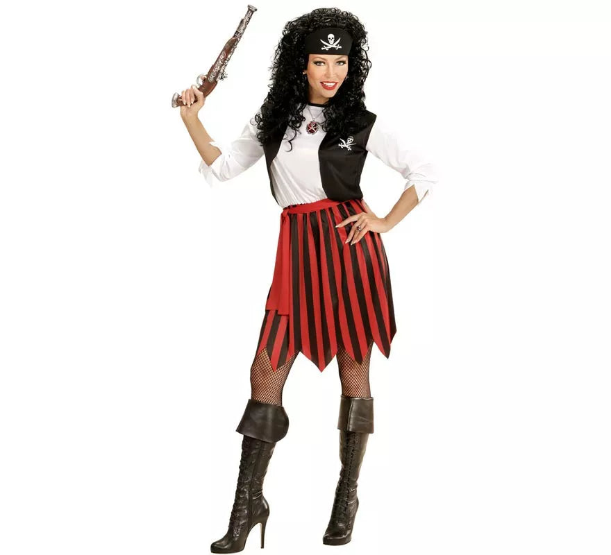 Translation missing: pt-PT.Disfraz de Pirata del Caribe a rayas para mujer