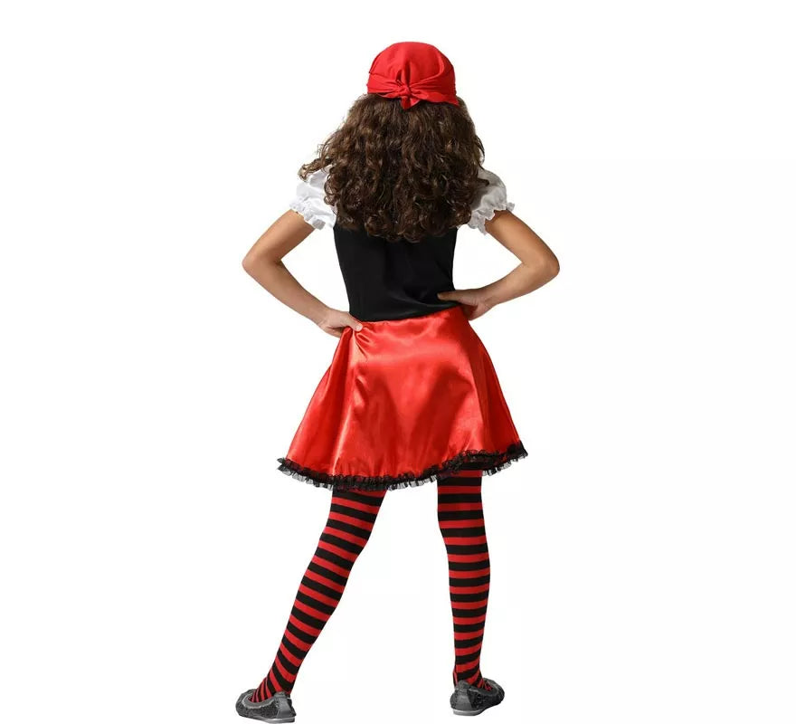 Disfraz de Pirata elegante para niña