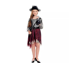 Striped Ghost Pirate Costume for Girls