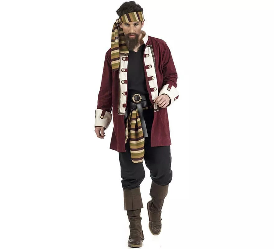 Translation missing: en.Disfraz de Pirata Granate para hombre