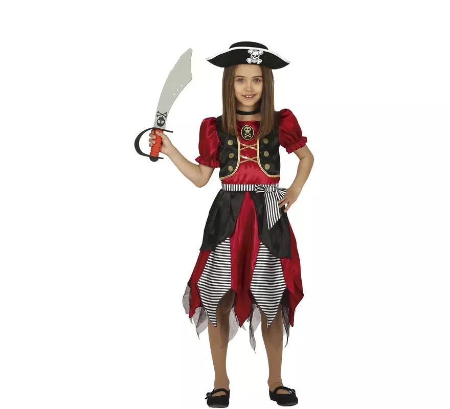 Disfraz de Pirata Granate para niña