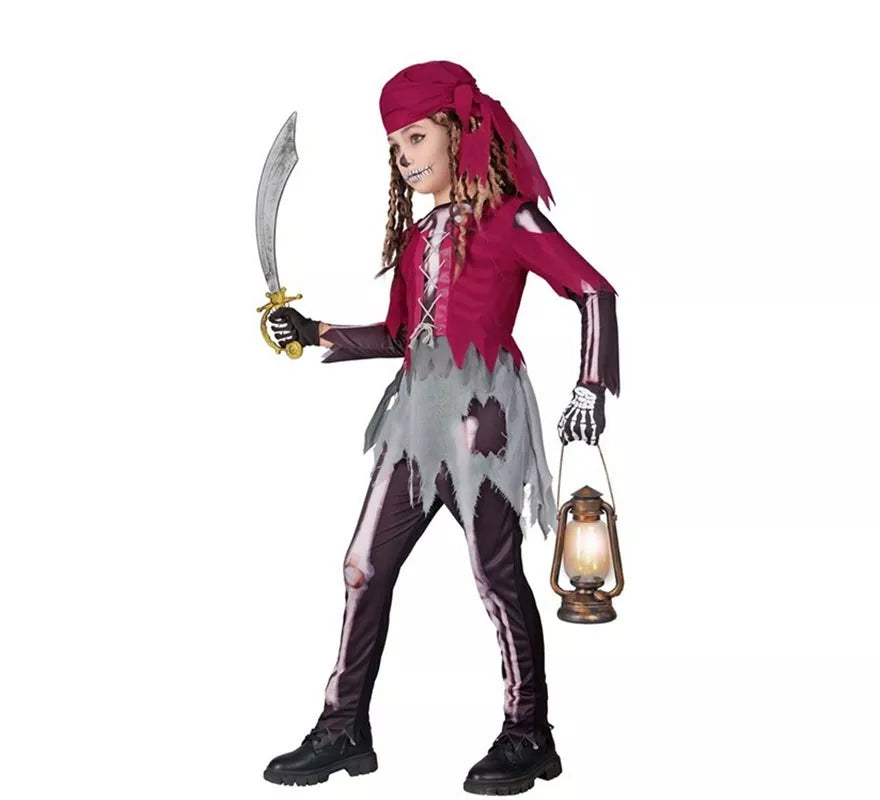Translation missing: en.Disfraz de Pirata Grumete Esqueleto para niña